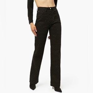 WeWoreWhat Rhinestone Twill Denim Straight Leg Jean Sz. 30